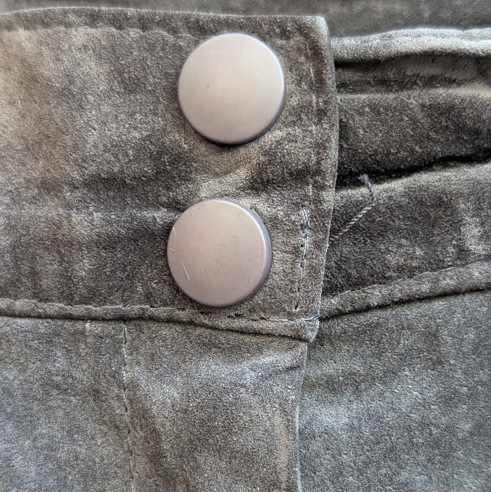Danier Vintage Suede Gray Pants - Picture 8 of 14